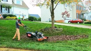 Mulching and Bagging leaves with the Toro Turf Master 30