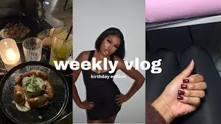 weekly vlog : un anniversaire très chaotique , maintenance birthday ( hair, nails ,lashes ) ect..