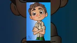 HOW TO  DRAW LUCA🖌️😵[AMAZING 🤩🤯]BY PAPAL ART (#Shorts)#art #satisfying#cartoon