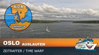 Oslo / Norwegen - Auslaufen / Ablegen - AIDA Kreuzfahrt Zeitraffer