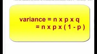 Finding the Mean and Standard Deviation for Binomial Distribution