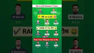 MI vs LSG Dream11 Prediction | MI vs LSG 2025 | MI vs LSG Dream11 Team | #dream11​ #ipl​ #mivslsg​