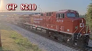 CP 8210 GE AC4400CWM Leads CPKC Train past Live Cam August 22 2023