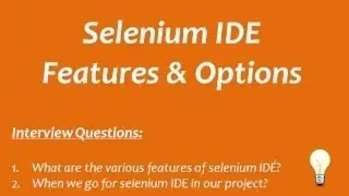 Selenium IDE |  Features & Options