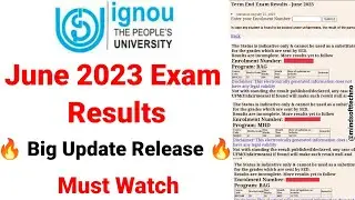 Ignou June 2023 Exam Results Big Update Release 🔥 December 2022 TEE Result 😱 Must Watch