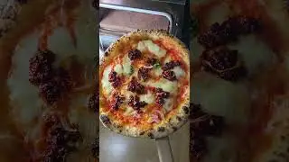 Nduja pizza in the macte ovens voyager smart using frozen dough.