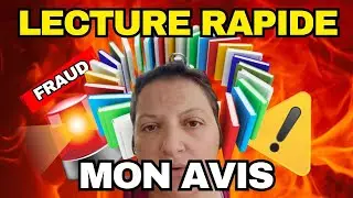 Lecture rapide... Arnaque?! Mon retour d'exp&eacute;rience dans cette vid&eacute;o.