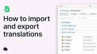 How to import and export translations