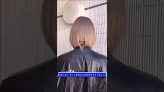 Girl gets a Beautiful Blunt Bob Haircut with Clippers  #hairstyle #bobhaircuts #hair