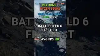 BATTLEFIELD 6 on RTX 4060 + Ryzen 5600G! - 1080p DLAA #battlefield6 #rtx4060 #ryzen5600g