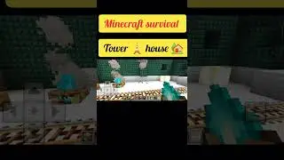 Minecraft Survival Tower House 🏰 | Easy & OP Tower Base in Survival | Minecraft Hindi#shorts