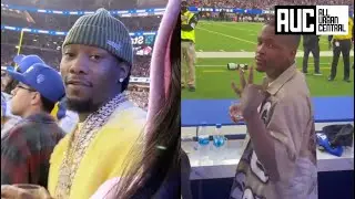 Offset Pulls Up On YG And Big Sean At Rams 49ers Game