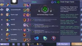 Commander Zilong Odete Elementalist (Power Overload + Elemental Codex)