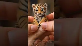 A little tiger 😱🐯🐅 || dhinka chika dhinka chika #cute #tiger #shortsviral #shortsfeed #shorts #facts
