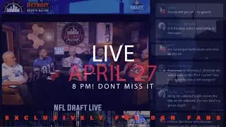 Detroit Sports Nation will be LIVE April 27th at 8PM for Round 1 of the NFL Draft!