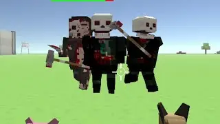 BLOCKAPOLYPSE Zombie Shooter: Mr. Sharp and Sweaty Bob started a new Farm to Harvest More Food