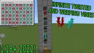 HOW TO MAKE A TWISTING AND WEEPING VINE FARM TUTORIAL in Minecraft Bedrock 1.18+ (Xbox/PS4/PC/)