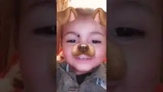 When grace tried the filter first time 🤣#strangereaction#cuteface 🥰
