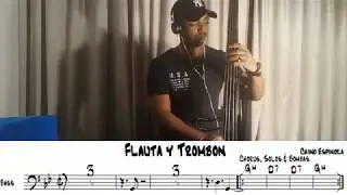 Flauta y tromb&oacute;n. Bass Cover by Emilio Labardi