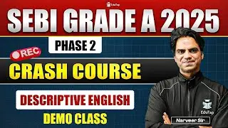 SEBI Grade A 2025 Phase 2 Crash Course | SEBI Assistant Manager Coaching | SEBI Prep Classes |EduTap