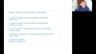 Nemački - A1, 34. lekcija: Perfekt (haben + slabi glagoli) / Partizip, slabi glagoli