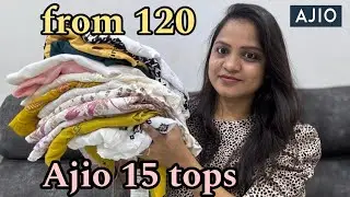 Ajio haul || Ajio 15 budget tops from 120₹ || stylish tops #ajio#fashion#tops || don&rsquo;t miss