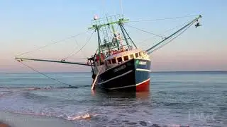 12-01-2021 Truro, MA - Former 78-Foot &ldquo;Codfather&ldquo; Boat Runs Aground On Cape Cod