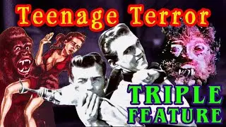 Teenage Terror TRIPLE FEATURE⚡SATURDAY NIGHT SHOCKERS- Public Domain Horror Movie Collection