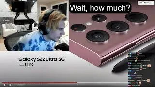 xQc reacts Samsung 2022 unpacked event || s22 ultra and others
