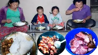 Local pork for our children || Bhumi Sarmila's family ||