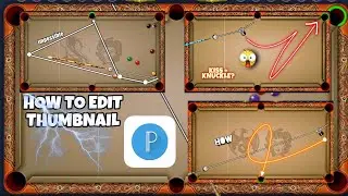 Pixellab thumbnail editing - How to make 8 ball pool thumbnail in just 2 min