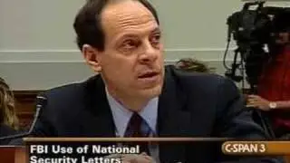 Hearing on National Security Letters: Objections at the Top