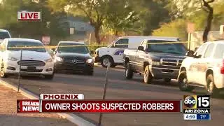 Phoenix business owner shoots at suspected robbers