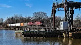 A couple of CSX trains in the DC area Ft. CP KCSM power.