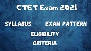 CTET EXAM 2021| COMPLETE DETAILS| PREPARATION| EXAM PATTERN| ELIGIBILITY| SYLLABUS| ENGLISH| UPTET