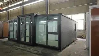 A 20-foot container house that costs just over $6,000 including kitchen and bathroom.