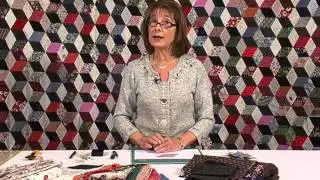 Hand sewing a tumbling blocks quilt with Valerie Nesbitt (Taster Video)