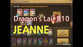 Summoners War Dragon's Lair B10 : Jeanne and Twins (No Verdehile, No Galleon)