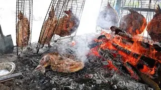 Жареная рыба по-иракски вокруг дровяного костра | Уличная еда Эрбиля