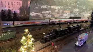 Model Trains After Dark: Steam Engines & Diesel Power Under Christmas Lights
