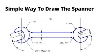 How to draw the spanner in Autocadd