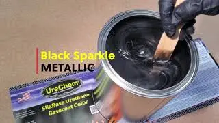 Black Sparkle Metallic Auto Paint Swirl