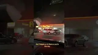 He saw a floating car in the sky 😱