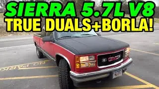 1996 GMC Sierra 5.7L V8 4x4 True Dual Exhaust w/ BORLA PRO XS!