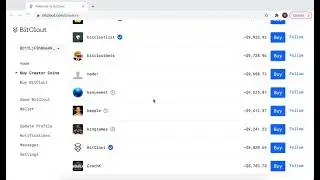How to buy creator coin in BitClout?