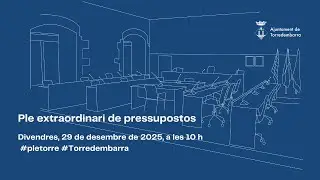 Ple extraordinari de l'Ajuntament de Torredembarra de 29 de desembre 2025