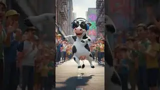 Cute Cow Dancing on Street Watch This Adorable Move #ai #cow #dance