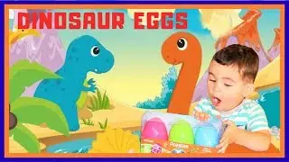Открытие PREXTEX SPRING DINOSAUR EGGS, заполненное DINOSAUR MOLDS AND PLAY-DOH !!