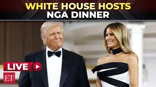 LIVE | US President Trump & First Lady Melania attend National Governors Association dinner at WH