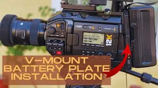 BLACKMAGIC URSA MINI PRO 12K V MOUNT BATTERY PLATE INSTALLATION